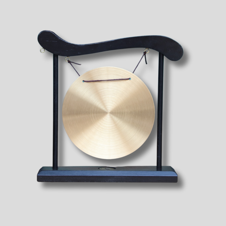 גונג שולחני לנוי עם מעמד