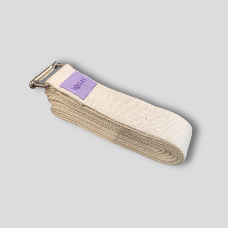 Cotton Yoga Strap – רצועת יוגה מכותנה 250 סנטימטר עם אבזם מרובע