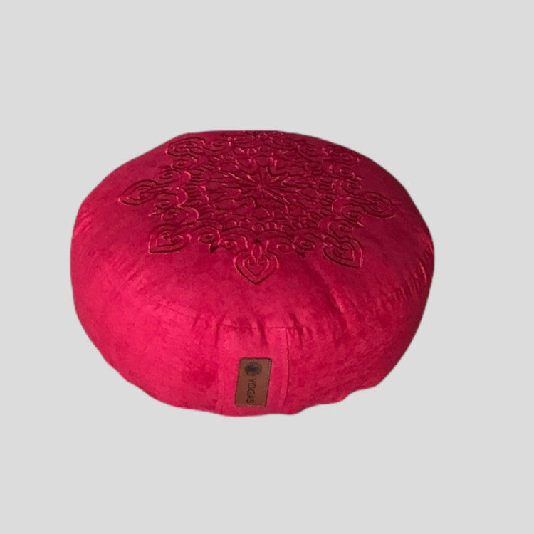 Zafu – כרית מדיטציה יוקרתית עם כיסוי בד זמש (Suede) ומילוי קליפות כוסמת